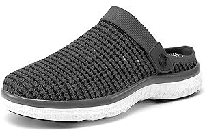 SISTTKE Zuecos Mujer Hombre Zapatillas de Playa Sandalias Piscina Verano Respirable Zapatos de Jardín Antideslizante Clogs Malla Casual Pantuflas