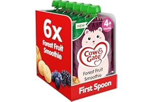 Cow & Gate Baby Food Pouches - Forest Fruit - Baby Snacks for Weaning, Toddlers and Kids - Fruit Pouch Multipack - 4+ Months - 100g (Pack of 6)