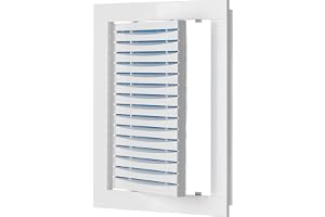150 x 200 mm vit plast ventilationsgaller med filter – hybridgaller – ventilationsklapp revisionsklapp