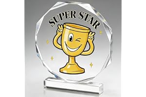 DOUOAUO Award Trophy Super Star Trophy – Akryl Championship Trofé Award, 10 x 13 cm – lämplig för barn, studenter, vuxna, sko