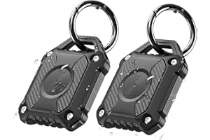 ONEONTA 2er Pack Airtag Anhänger - Airtag Schlüsselanhänger - Airtag Hülle Wasserdicht - Air Tages Anhänger für Apple - Airtag Halter Hund, Robust TPU, Schwarz
