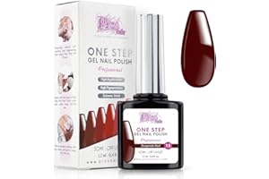 PICS NAILS Smalto Semipermanente Unghie One Step Uv/Led 12 ml - Rosso Burgundy - Smalto Unghie Gel - Unghie Subito Brillanti Con o Senza Base e Top Coat