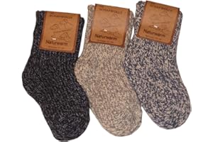Wowerat Nowegersöckchen 3er Pack Wollsocken Baby Kinder