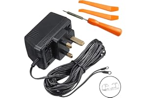 BONFQERT Ring Doorbell Mains Adaptor, Doorbell Transforme - 24V 10M Ring Doorbell Adapter Power for Video DB 2 Pro, with Ring Doorbell Screwdriver and Double Heads Disassemble Crowba, 20PCS Cable Clips