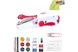 CAILIYA Mini Macchina da Cucire Portatile, Punto Veloce e Facile da Usare, Adatto a Principianti Per Vestiti, Tessuti, Viaggi Domestici