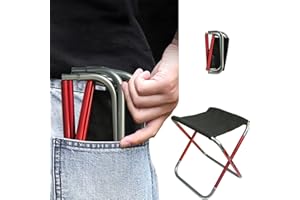 C Hello Cloud Camping Folding Stool, Mini Outdoor Collapsible Slacker Chairs Seat Portable Lightweight Folding Stool for Fishing Camp Traveling Hiking Beach Garden BBQ with Carry Bag in 3size (Small)