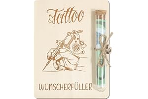 BOFUNX Tattoo Gift Wooden Tattoo Money Gift Packaging with Test Tubes Funny Gift for Women Men Tattoo Lovers Tattoo Artist