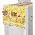 HOKIPO Fridge Cover Top with Pockets, 130 x 55 cm, Yellow