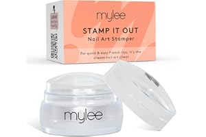 Mylee Stamp It Out, Nail Art Jelly Stamper with Silicone Cushion, Clear Transparent Stamping Tool for a Flawless French Manicure