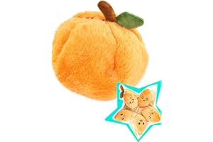COMOIL Orange Microwave Heating Pad - 5 Detachable Slices with Unique Faces, Wheat Bag & Microwavable Stuffed Animal, Cute Heating Pad Bean Bag with Removable Cover for Period Cramps/Cold Hands