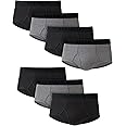 Hanes Men's 7 Pack Ultimate Full-Cut Briefs - Colors May Vary, Black/Grey, X-Large