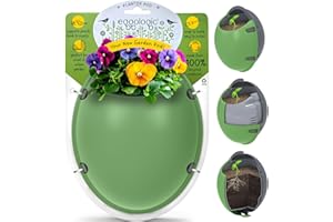 eggologic Planter Pod - Vertical Garden Planter for Balcony, Patio, or Any Small Space – Outdoor Plant Pots for Flowers, Herbs, and Small Plants - 100% Recycled Materials, Tuscan Green
