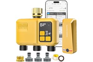 ‎SHRIVEE Shrivee Smart Bewässerungscomputer WLAN mit 3 Zonen Ausgängen und 5 Programme Bewässerungssystem mit Regenverzögerung/Automatische Bewässerung, Ideal für Gewächshaus & Garten