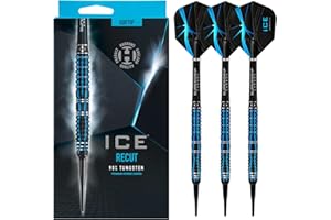Harrows ICE Recut - Juego de dardos de punta suave con barril de 90% tungsteno en varios pesos y varios colores