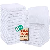 Utopia Towels - Washbasin Towels - (30 x 30 cm) (24 Packs, White) | Highly absorbent and soft to the touch ringspun cotton fl