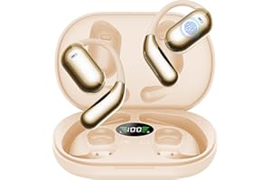 BOYTOND Ultra Open Ear Earbuds - Bone Conduction Headphones Wireless Bluetooth, Waterproof Deep Bass Earphones for Fitness and Running, Secure Fit for Small Ears, Sweat-Resistant for Workouts