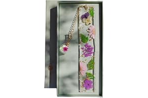 ‎FAMWEYLAMI Famweylami Personalisiertes Lesezeichen Gepresste Blumen, Lesezubehör für Bücher, Book Marks for Reading, Lesezeichen Buchstaben, Geschenk für Lehrer, Bücherwurm, Mädchen, Mutter, Großmutter -B