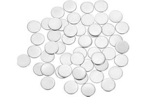 QUARKZMAN 50 Stück 304 Edelstahl Disc 11mm Durchmesser, 1mm Dick Runde Metallscheiben Flache Edelstahl Scheiben, Blank Edelstahlplatten Rund Rohlinge für Kettenanhänger Schmuckherstellung