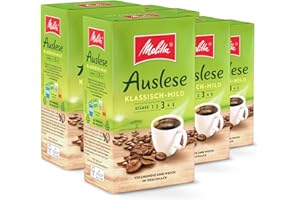 Melitta Auslese - Caffè con filtro classico, 6 x 500 g, macinato, in polvere per macchine da caffè con filtro, tostatura media, in Germania, in vassoio