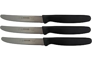 UNBEKANNT 3 coltelli multiuso Giesser, lunghezza lama 11 cm, con lama seghettata