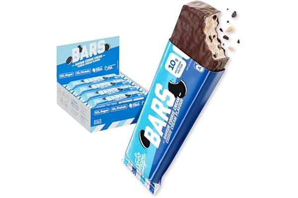 So Shape, Barres saveur Cookie Cream, 10g de protéines & moins de 100kcal par barre, 16 Barres de 30g
