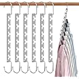Cintres Gain De Place Sindax Lot De 6 - Métal Inoxydable Antidérapant Pour Optimiser Placard
