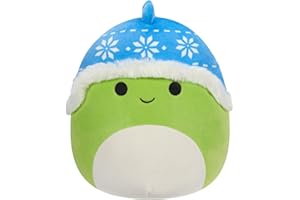 Squishmallows Original 7.5-Inch Danny the Dino with a Blue Hat Small-Sized Ultrasoft Plush