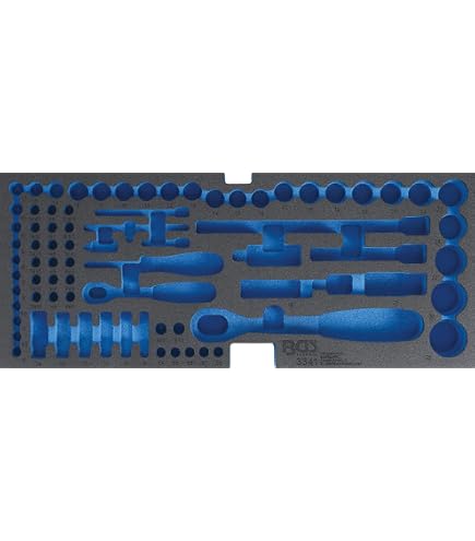 BGS 74298-1 | Inserti In Schiuma Per Cassetti Da Officina 2/3 | Vuoto | Per Carrello 74298