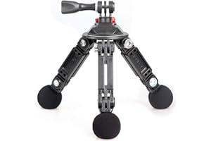 iSHOXS Street Pod Basic Mini-trépied | Fixation trépied Appareil Photo pour caméras d'action GoPro Hero11-10-9, Rollei, Insta360x3 et et appreils compatibles