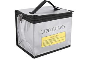 TOPINCN Bezpieczna torba Ognioodporna, przeciwwybuchowa Lipo do przechowywania baterii Torba ochronna Przenośne podwójne zamki błyskawiczne