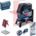 Bosch Professional Laser Level GCL 2-50 C (red laser, interior, w/app function, mount, visible working range: up to 20m, 4x AA battery, in cardboard box)
