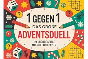 1 gegen 1 – Das große Adventsduell für Zwei: 24 lustige Spiele mit Stift und Papier | Der interaktive Adventskalender zum Mitmachen – für Groß & Klein, Jung & Alt.