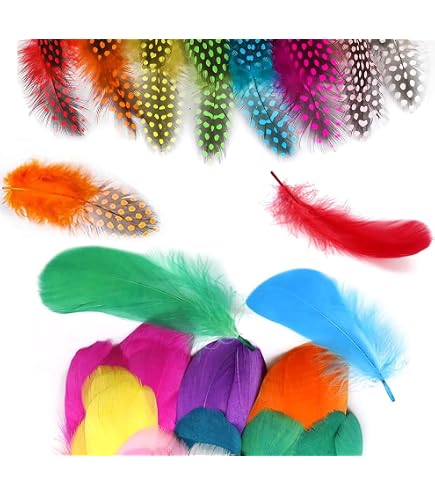 Lot 100 Plumes Colorées - 7-12cm - Pour DIY, Déco, Mariage - Bleu