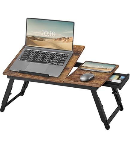 Opvouwbare Laptoptafel zwart – Stevige bedtafel – klaptafel met