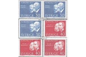 Sverige 542A,Dl,Dr,543A,Dl,Dr (fullständigt utgåva) 1965 Nobelpristagare (Frimärken för samlare)