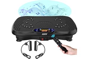 AXV Vibration Plate Exercise Machine Whole Body Workout Vibrate Fitness Platform Lymphatic Drainage Machine for Weight Loss Shaping Toning Wellness Home Gyms Workout