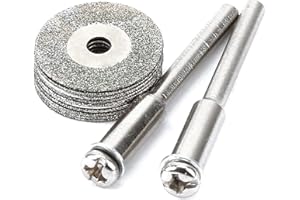 WOSO 10Pcs 16mm 0.6" Diamond Cutting Cut Off Blade Wheel Disc Rotary Tool for Dremel