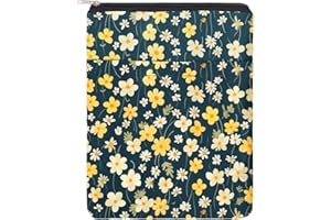 Copertina Del Libro NICENEEDED con Cerniera, Custodia per Libri con Custodia per Libri Flower Grass per Gli Amanti Dei Libri, Custodia Impermeabile per Copertina Libro con Tasca Frontale