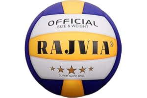Rajvia - Balón de Voleibol de Playa Suave para Interiores y Exteriores, Juego de Playa, para Adultos y niños, Talla 5