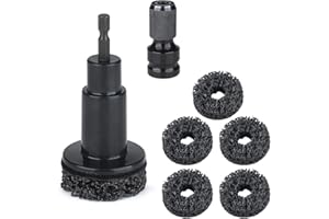 kicder Wheel Hub & Brake Rotor Resurfacing Kit, 6-Pad Cleaning Set for Rust Removal on Lug Studs, Fits Power Drill & 1/2" Impact Wrenches