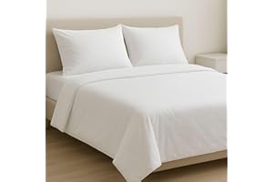 MAXIME MAISON - Completo Lenzuola Matrimoniali in Cotone Made in Italy, Set Lenzuola Letto Matrimoniale Anallergiche con Federe Tinta Unita, Biancheria da Letto Certificata Oeko Tex Standard 100