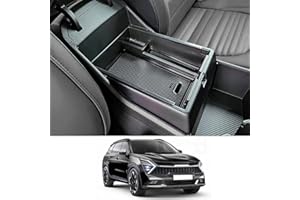 CDEFG Kia Sportage NQ5 2022-2024 Vano Portaoggetti da Bracciolo, Scatola di Controllo Centrale del Bracciolo Scatola di Immagazzinaggio Organizer con Tappetino Antiscivolo per Sportage 2024 Accessori
