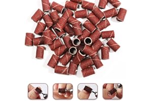 SEATEK 100 Stück Nagelfräser Schleifhülsen,Schleifbänder180" für Maniküre,Pediküre, Nagelpflege geeignet.