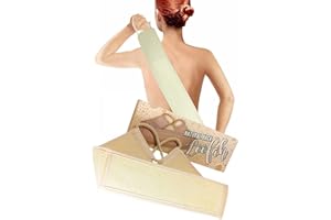 CRYSTAL OPUS Back Loofah Exfoliating Belt. Luffa Back Scrubber Strap. Easily Reach to Wash & Scrub. Quality Hand-Made Loafer Sponge. Easy to Keep Clean and Hygienic. 100% Natural Shower & Bath Scrub Brush Pad.