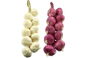 ‎GRESORTH Gresorth 2 Stück Künstlich Zwiebel String Fälschung Gemüse Zuhause Party Christmas Ernte Dekoration