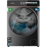 Cecotec Washing machine 9 kg Front Load Bolero DressCode 9900 Inverter FullColor Steel A. Steel Finish 1400 Rpm, Screen 10,3"