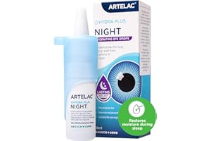 Artelac Night Eye Drops, Symptom Relief for Tired, Dry, Stressed, Gritty, Burning and Tearing Eyes, Preservative Free and Restores Moisture During Sleep, 10ml