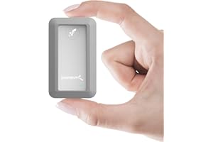 Sabrent SSD, SSD 1TB, SSD esterno, SSD portatile NVMe USB C-USB 3.0, Lettura fino a 1000(MB/s), Rocket NANO, cavo USB type-C-A incluso, Impermeabile IP67 e protezione paraurti [Argento] (SB-1TB-NAWP)