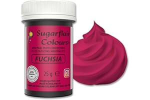 SUGARFLAIR COLOURS Sugarflair Food Colouring Paste Fuchsia Pink, Concentrated Spectral Food Colouring for Buttercream, Sugar Paste, Royal Icing, Cake Mixes, Macarons and More! - 25g