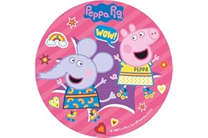 Dekora - Décoration Comestible pour Gâteau d'Anniversaire pour Enfant Peppa Pig - 20 cm